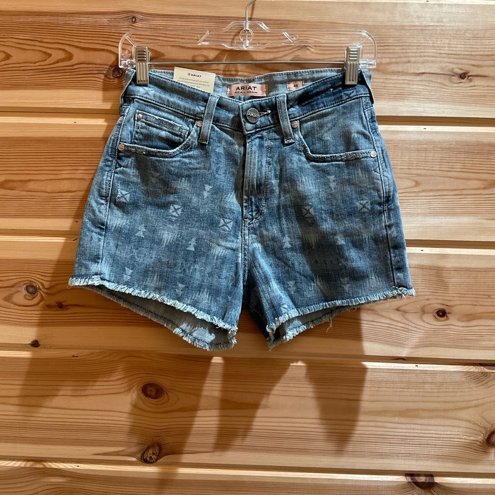 Ariat Women's Denim Aztec Pattern Shorts